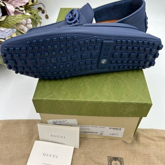 Men’s Gucci interlocking G driver loafers size 9.5 made in Italy - Picture 5 of 9